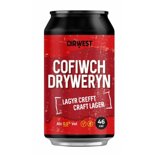 Dirwest Lagyr Cofiwch Tryweryn 0.5% 330ml