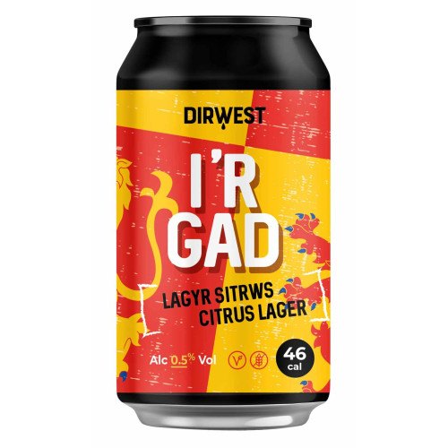 Dirwest Lagyr Stirws Ir Gad Citrus Lager 0.5% 330ml