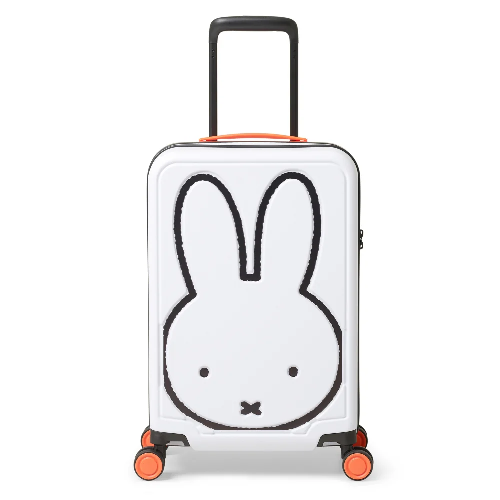 Miffy Cabin 4 Wheel Trolley Case - White with Black Bunny