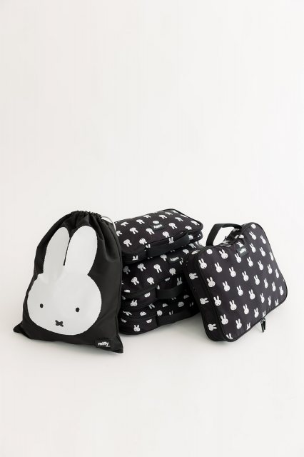 Miffy Packing Cubes 5 Piece Set - Black & White