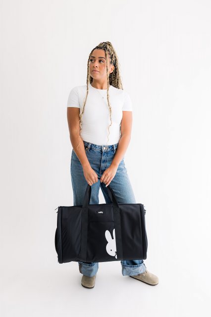 Miffy Suit Duffle/Black With White Bunny