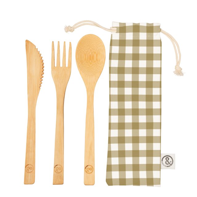 & Again Bamboo Cutlery Set in Pouch