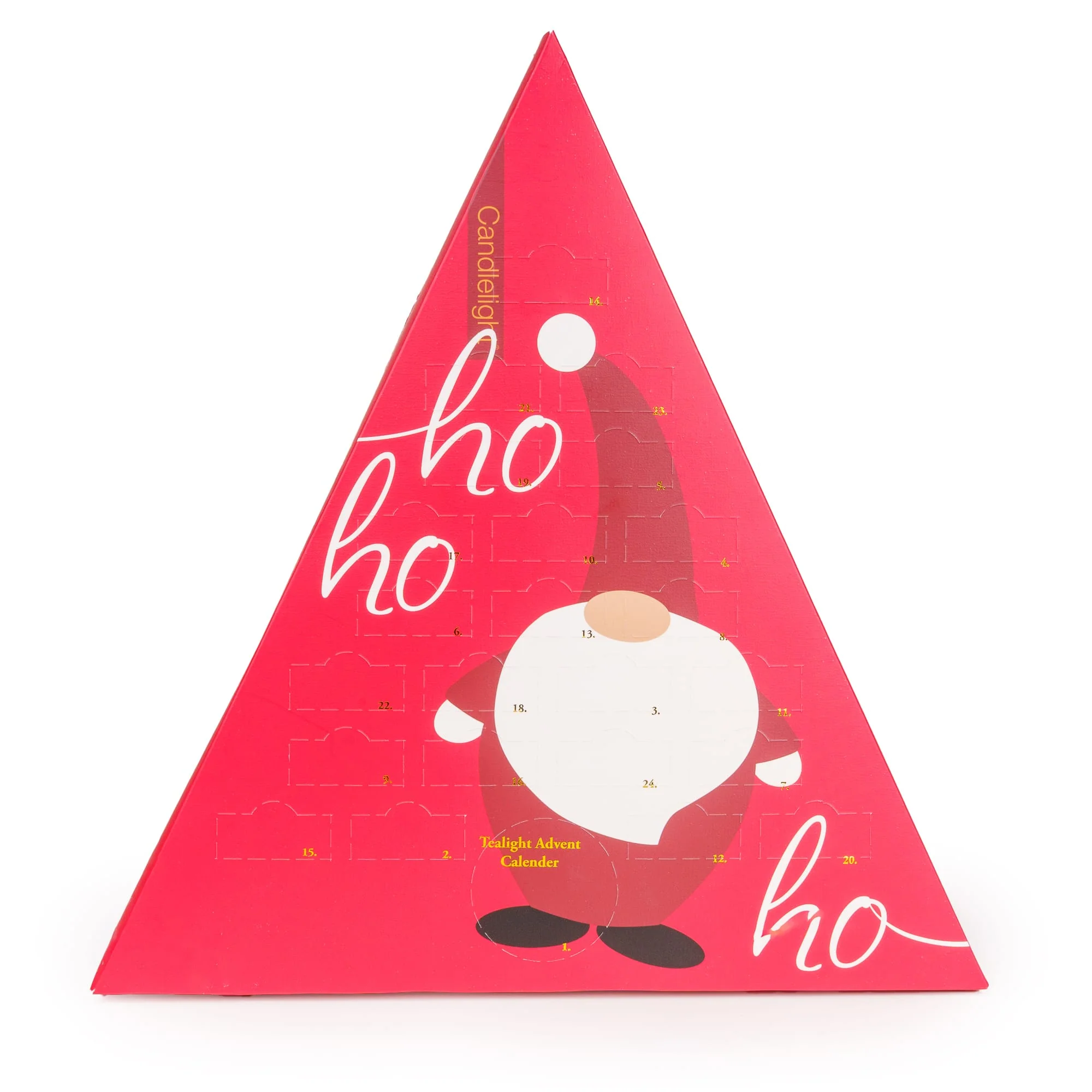 Candlelight 24 Tealight Advent Calender Tree Ho Ho Ho