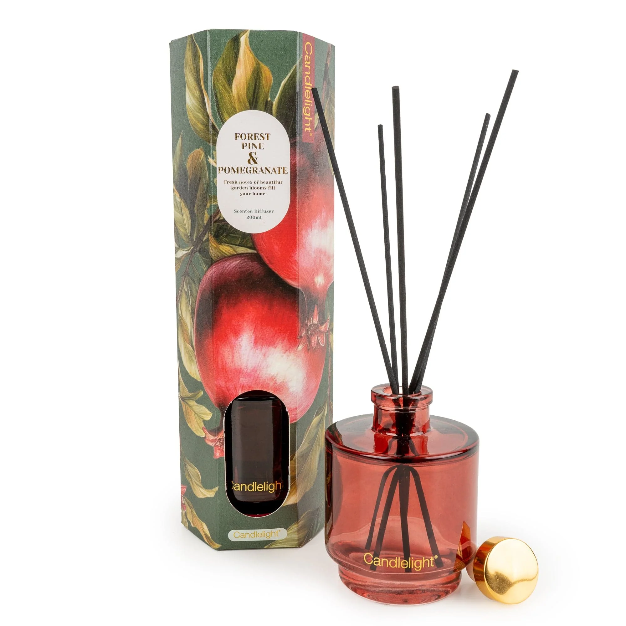Candlelight Reed Diffuser - Forest Pine & Pomegranate 200ml