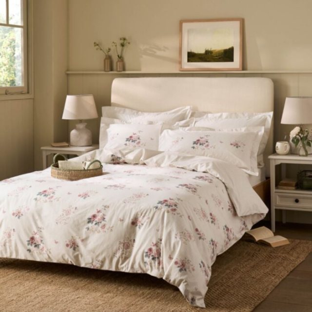 Sophie Allport Vintage Rose Pink Natural Bedding