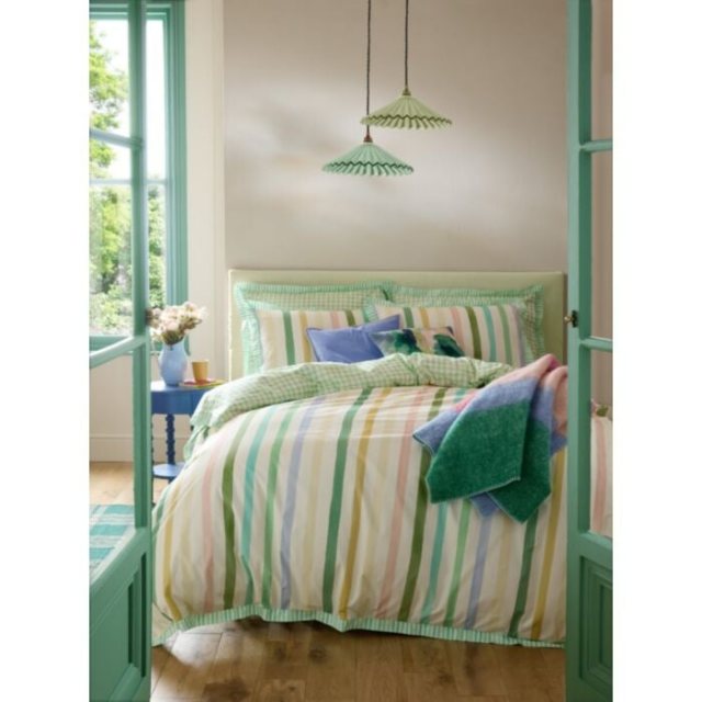 Bluebellgray Sunday Stripe Botanical Greens Bedding