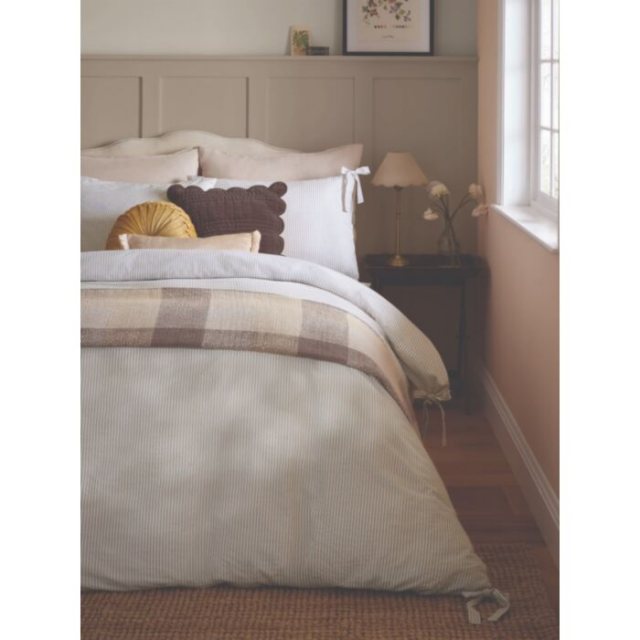 Laura Ashley Cornish Stripe Natural Bedding