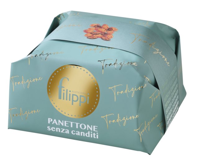 Filippi Panettone Glassato Senza Canditi With Raisins 500g