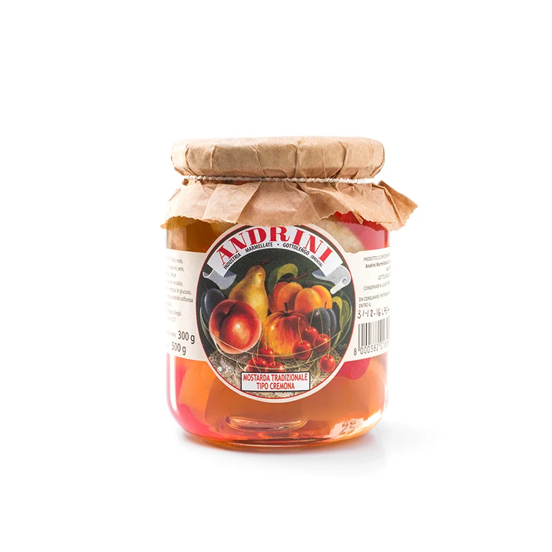 Andrini Mostarda Tipo Cremona (Multi-Fruit Candied Fruit Preserved in Mustard-Flavoured Syrup) 500g