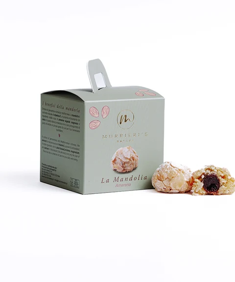 Murrieri Mandolia Amarena (Delicate Gluten-Free Ricciarelli Style Almond Pastries W/Black Cherry) 15
