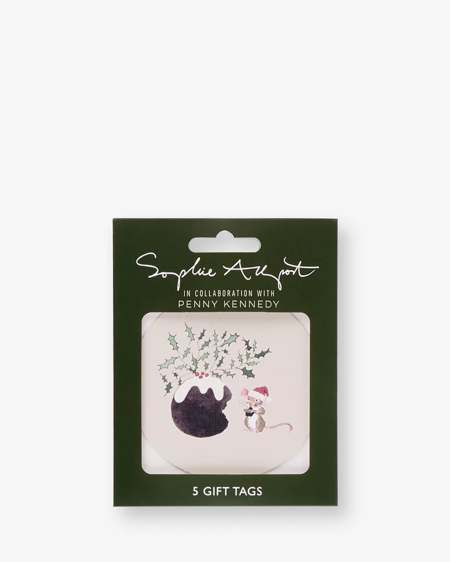 Sophie Allport Christmas Puddings Tag Pack - Set of 5