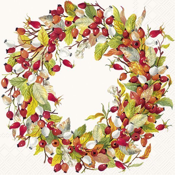 IHR Napkins Rose Hips Cream
