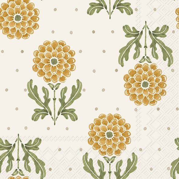 IHR Napkins Simple Flower Yellow