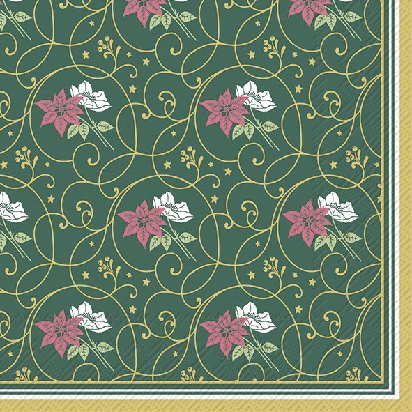 IHR Napkins Tilley Green Gold