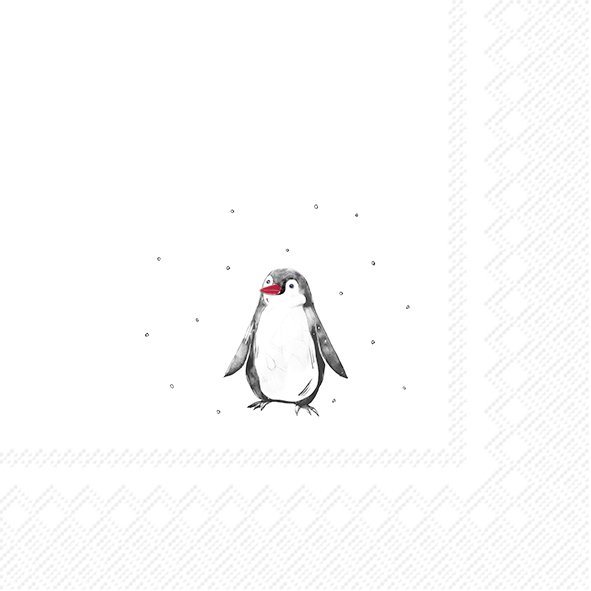 IHR Napkins Pure Penguin Black