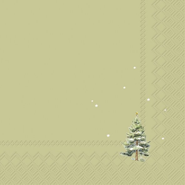 IHR Napkins Tiny Christmas Tree Green