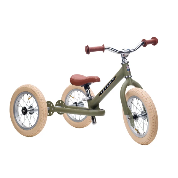 Trybike 2 in 1 Steel Balance Bike & Trike - GREEN