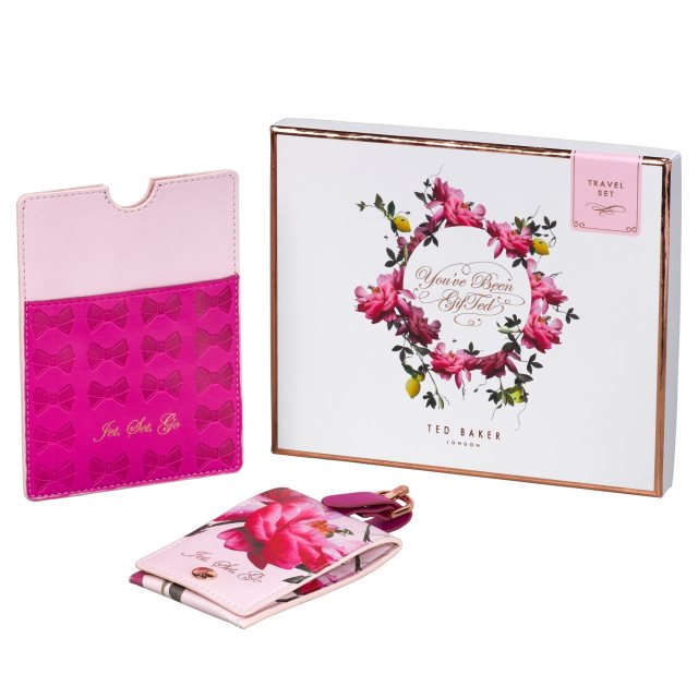 Ted Baker Ted Baker Nude Citrus Bloom Luggage Tag & Passport Set