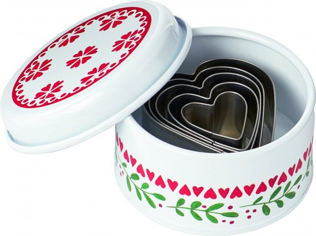 Festive Tin With Cookie Cutters