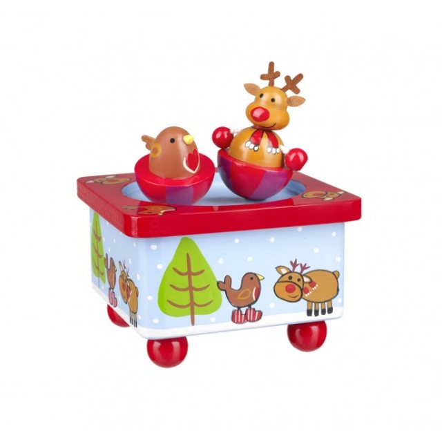 Orange Tree Toys D/C   Reindeer & Robin Music Box