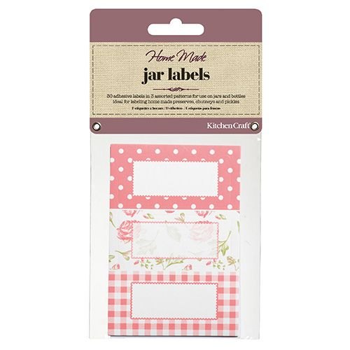 KitchenCraft Jar Labels 30pc Roses