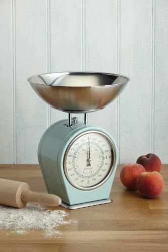 blue kitchen scales