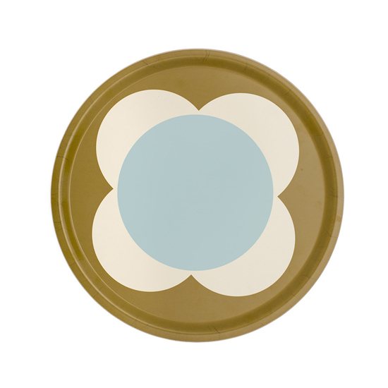 Orla Kiely Laura Ashley Lille Stripe Seaspray Feather Cushion
