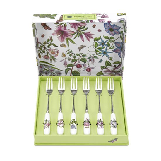 Portmeirion Pottery Botanic Garden Pastry Fork Set of 6