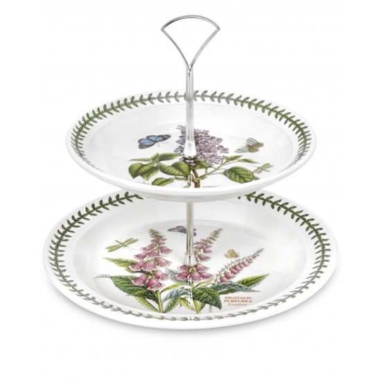 Portmeirion Botanic Garden 2 Tier Cake Stand - Foxglove