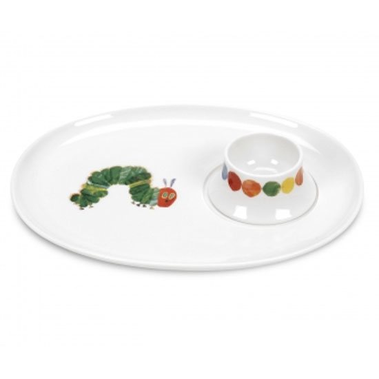 Portmeirion Pottery D/C   The Very Hungry Caterpillar Egg Cup & Soldier Tray