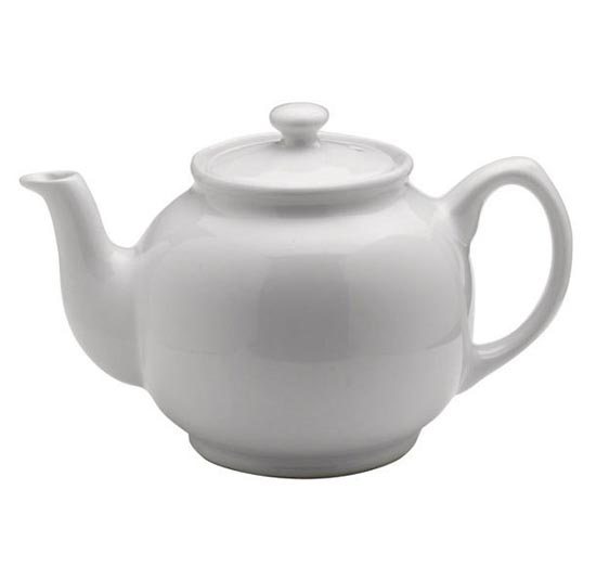 6 Cup Teapot White
