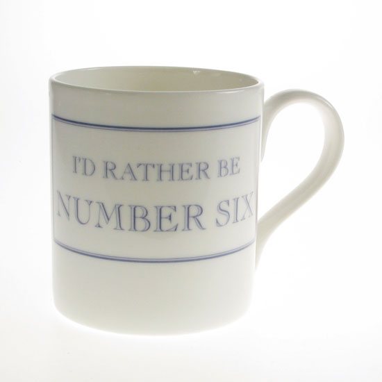 The Prisoner Bone China Yellow Stripe Mug