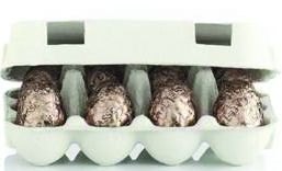 Cafe Tasse Box of 12 Dark Chocolate Praline Eggs 144g