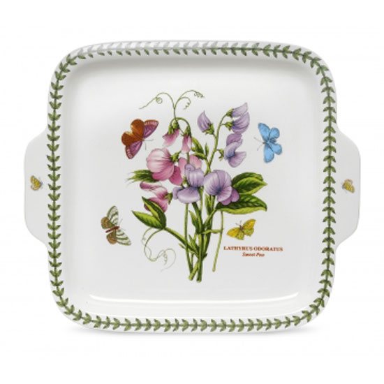 Portmeirion Pottery D/C   Botanic Garden Sq Handled Dessert Dish