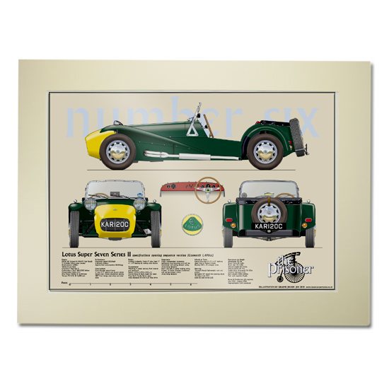 The Prisoner The Prisoner Mounted Print - Lotus Seven No 6