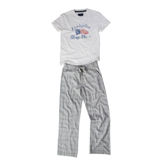 Lexington Lexington Grey & White Pyjama Set