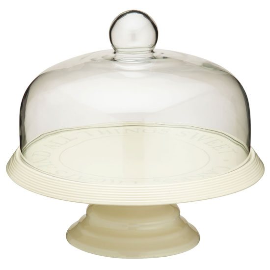 Classic Collection Ceramic Cake Stand With Glass L