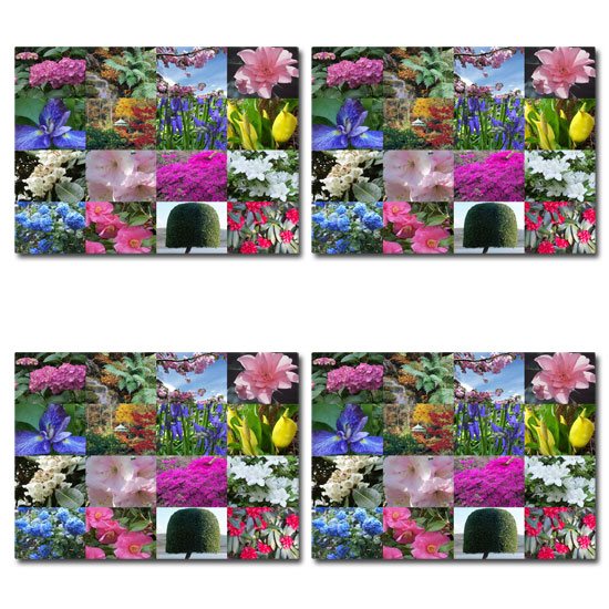 Portmeirion Cymru Set of 4 Portmeirion Village Garden Views Placemats