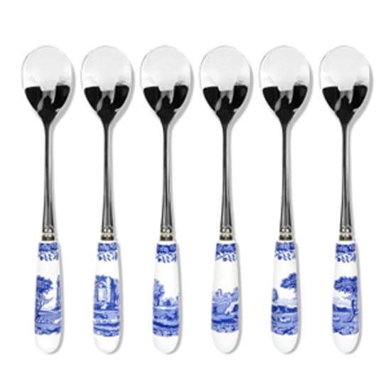 Portmeirion Pottery Portmeirion Blue Italian  Tea Spoons Set Of 6