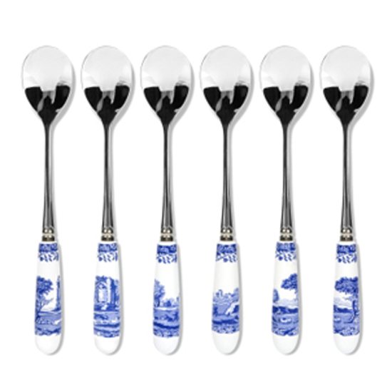 Portmeirion Portmeirion Blue Italian  Tea Spoons Set Of 6