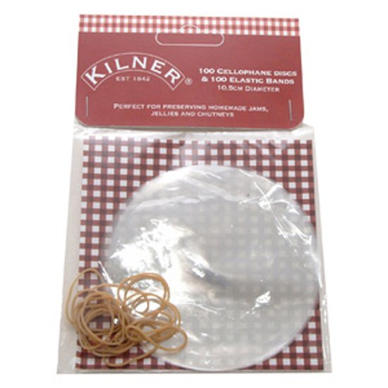Kilner Kilner Pk 100 Cellophane Discs & Elastic Bands