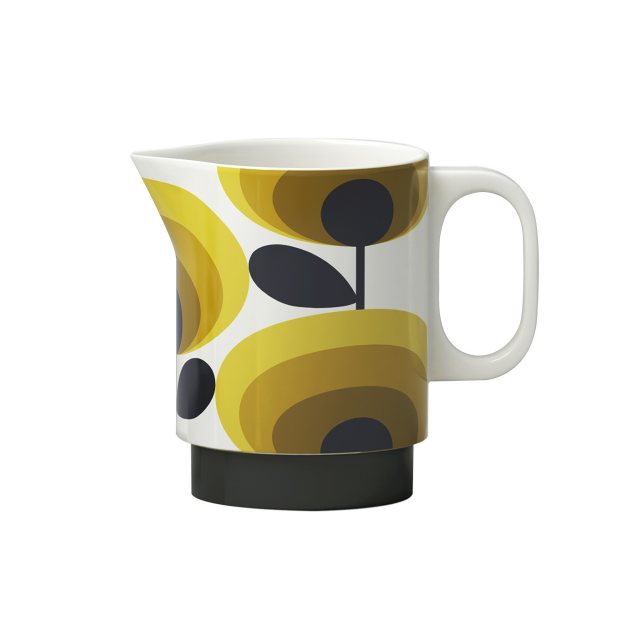 Orla Kiely D/C   Milk Jug 70's Oval Flower Yellow