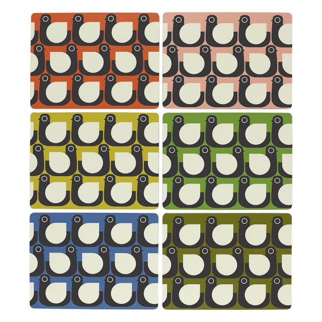 Orla Kiely Sara Miller Chelsea Coasters Set of 6 Green