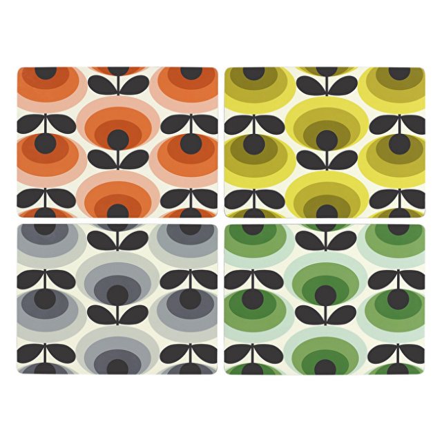 Orla Kiely D/C   Placemats 70's Oval Flower Set of 4