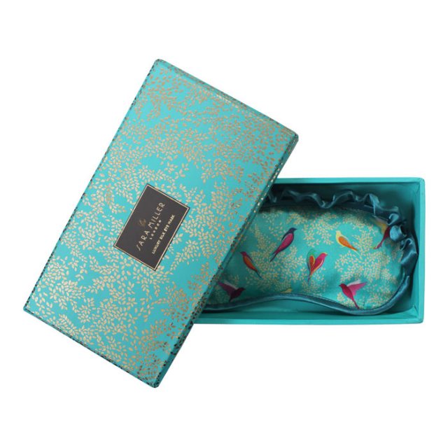 Sara Miller London Sara Miller Navy Hummingbird Long Deep Rectangular Tin