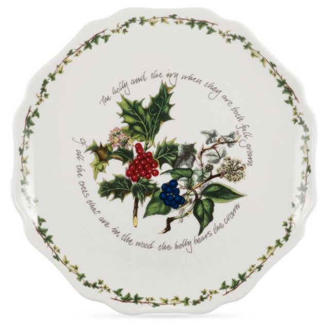 The Holly & The Ivy Scalloped Platter 11''