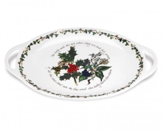 Portmeirion The Holly & The Ivy Oval Handled Platter 18inch