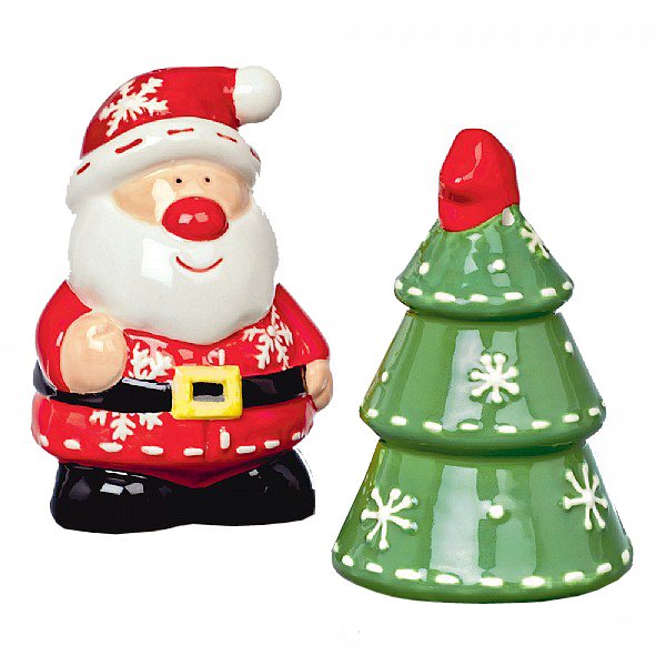 6cm Santa Tree Salt & Pepper Set