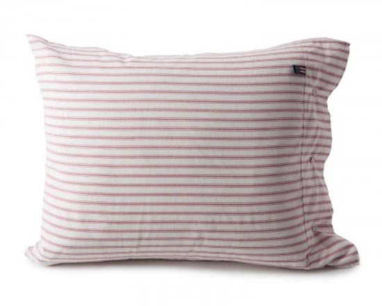 Lexington Lexington City Ticking Herringbone Pillowcase - Red & White