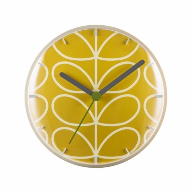 Orla Kiely Linear Stem Wall Clock Dandelion